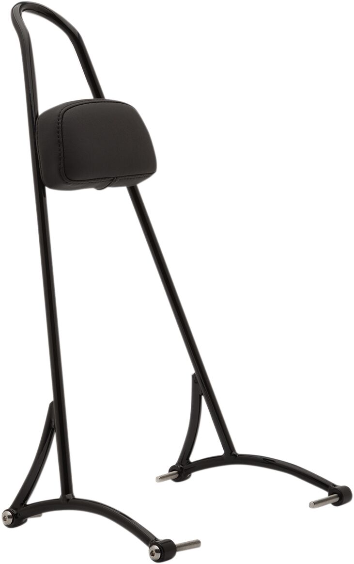 SISSY BAR TALL W/PAD BLACK POWDER-COATED