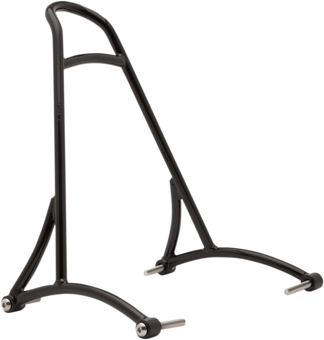 SISSY BAR SHORT W/PAD BLACK POWDER-COATED