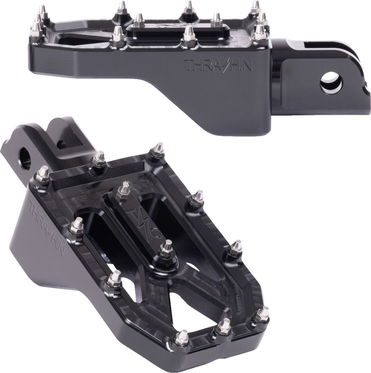 FOOTPEGS AGGRESSOR FRONT M8 SOFTAIL BLACK