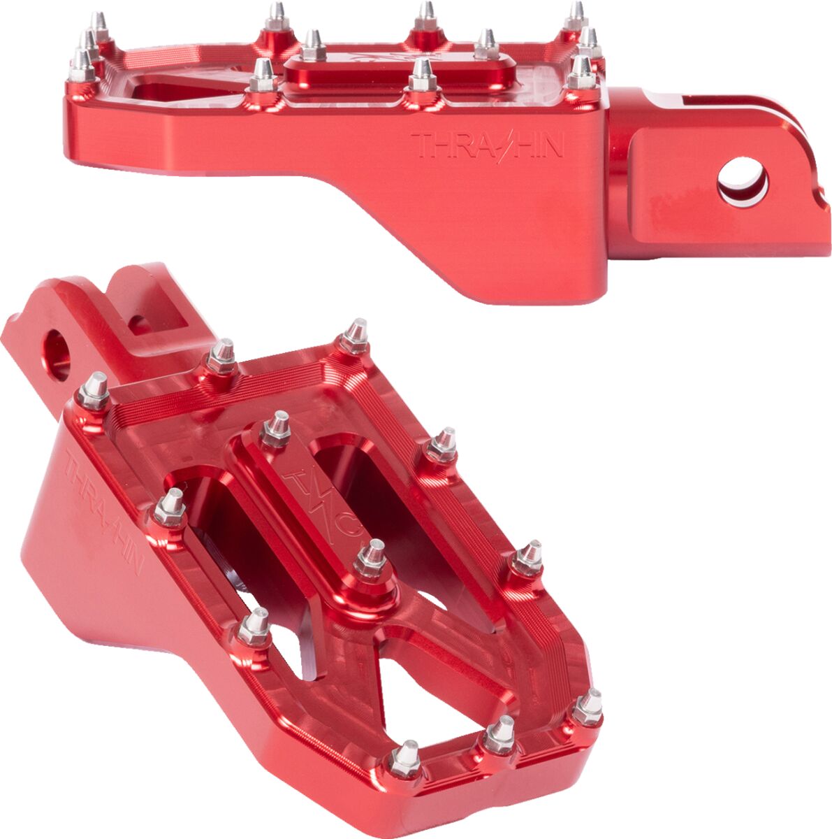 FOOTPEGS AGGRESSOR FRONT M8 SOFTAIL RED