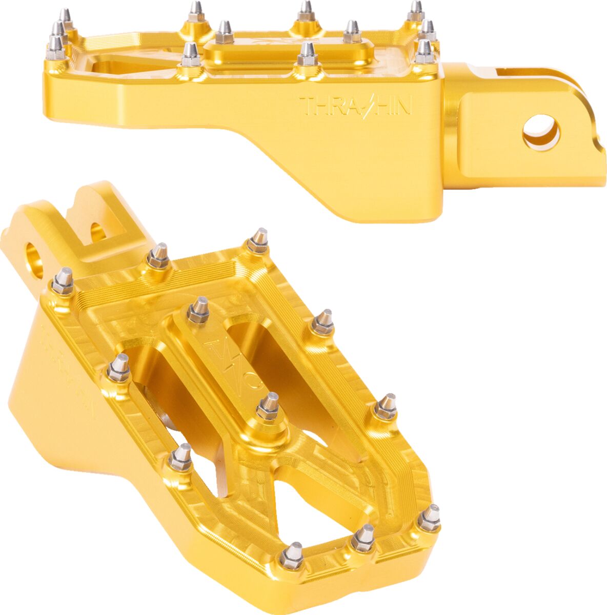 FOOTPEGS AGGRESSOR FRONT M8 SOFTAIL GOLD