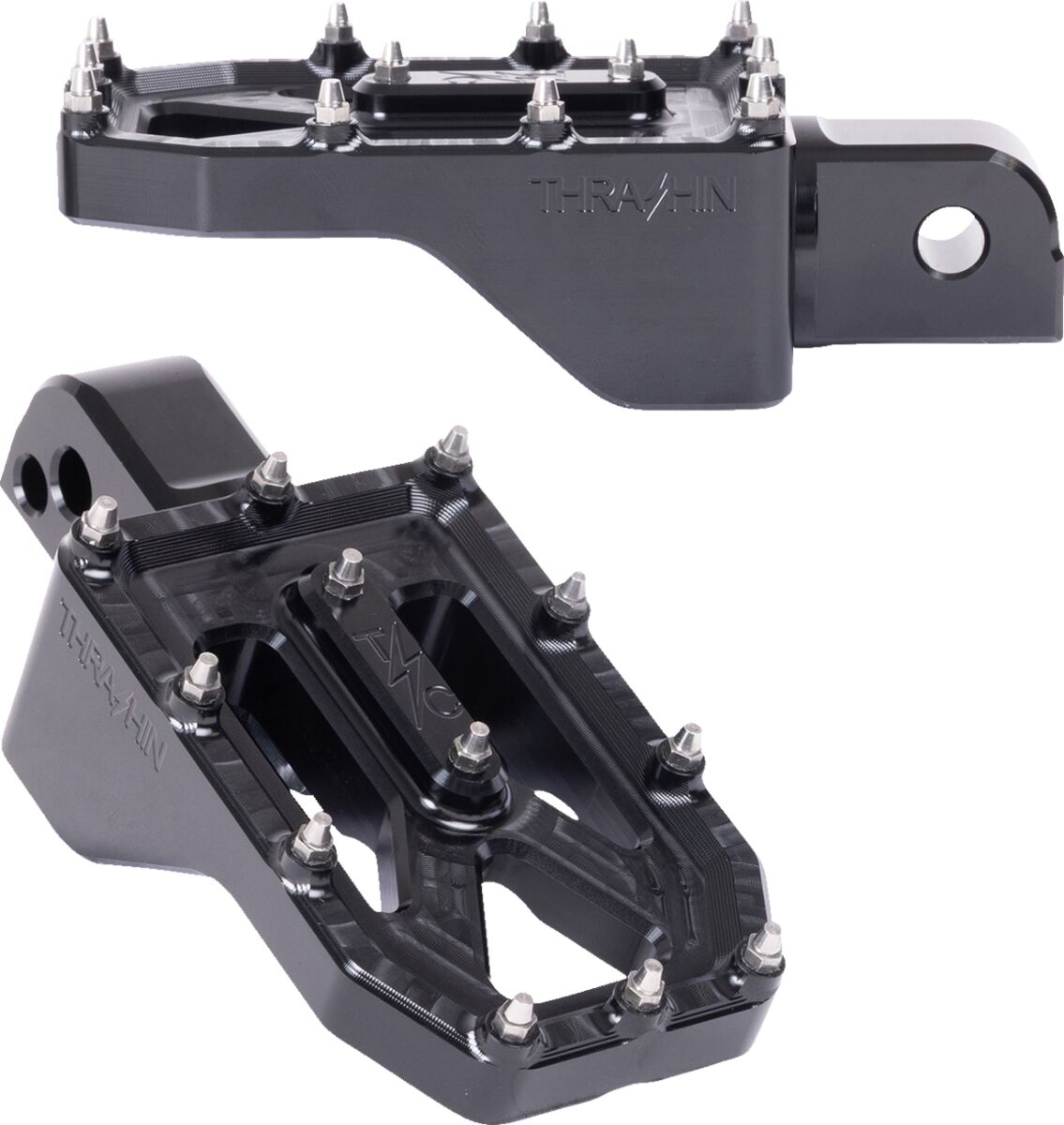FOOTPEGS AGGRESSOR REAR M8 SOFTAIL BLACK