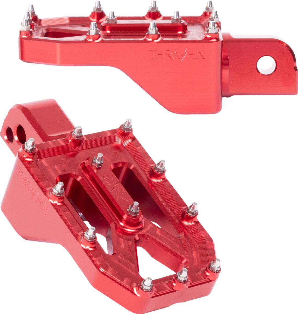FOOTPEGS AGGRESSOR REAR M8 SOFTAIL RED
