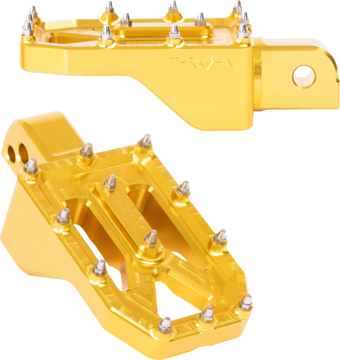 FOOTPEGS AGGRESSOR REAR M8 SOFTAIL GOLD