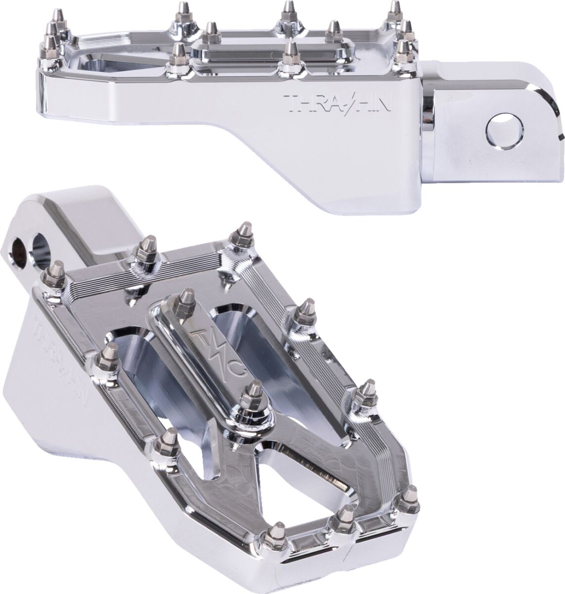 FOOTPEGS AGGRESSOR REAR M8 SOFTAIL CHROME