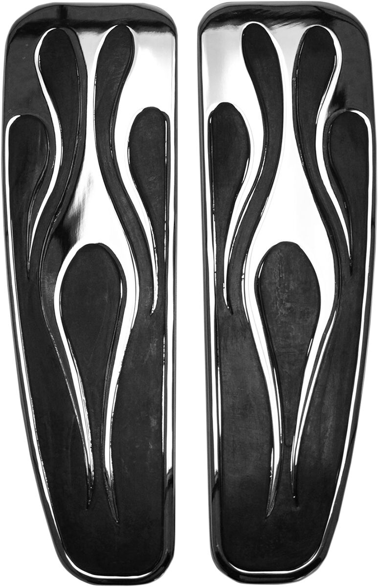 FLOORBOARD DRIVER LONG FLAME CHROME