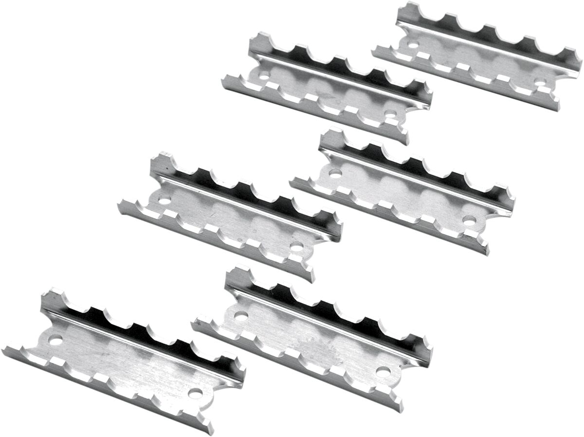 GRIP STRIP 6-PACK ALUMINUM LEFT  |  RIGHT 3" L X 1.25" W X .45" H CUSTOM REPLACEMENT RAW SILVER