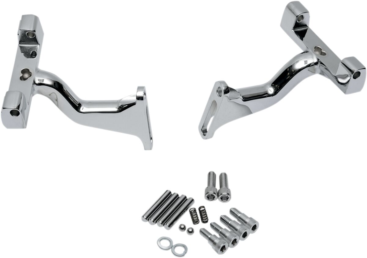 RAISED PASSENGER FLOORBOARD MOUNTS CHROME