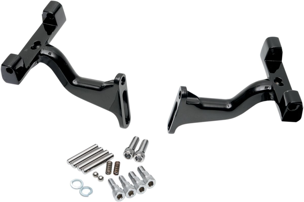 RAISED PASSENGER FLOORBOARD MOUNTS BLACK