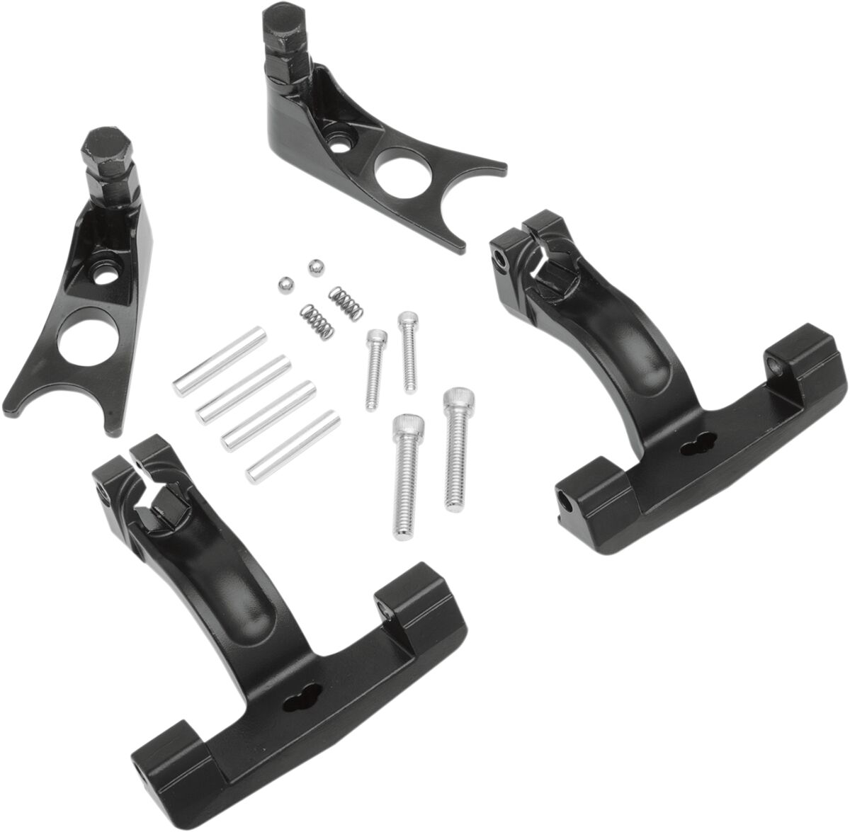 PASSENGER FLOORBOARD MOUNT KIT BLACK SOFTAIL 00-07