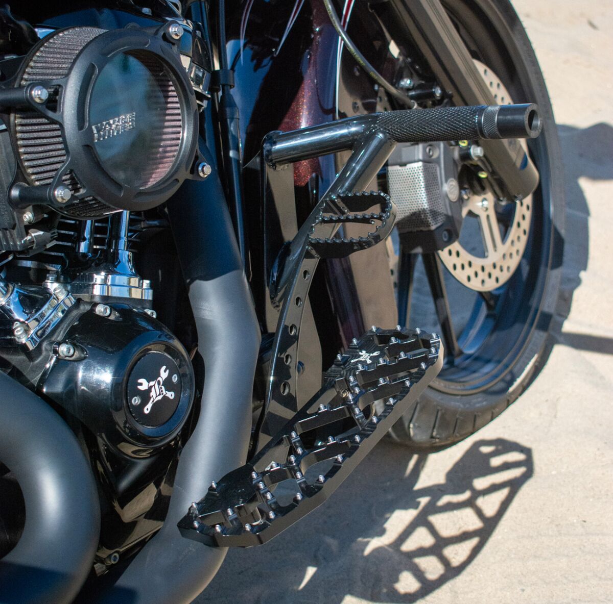 BURLY BRAND MX-EVOLUTION RIDER FLOORBOARDS - BLK