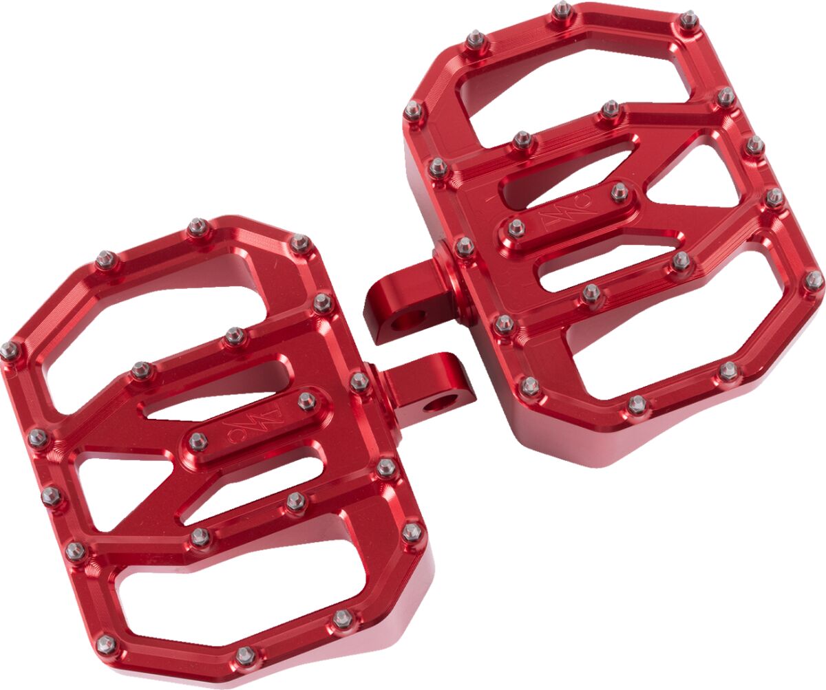 Mini Aggressor Floorboards - Red - Rear