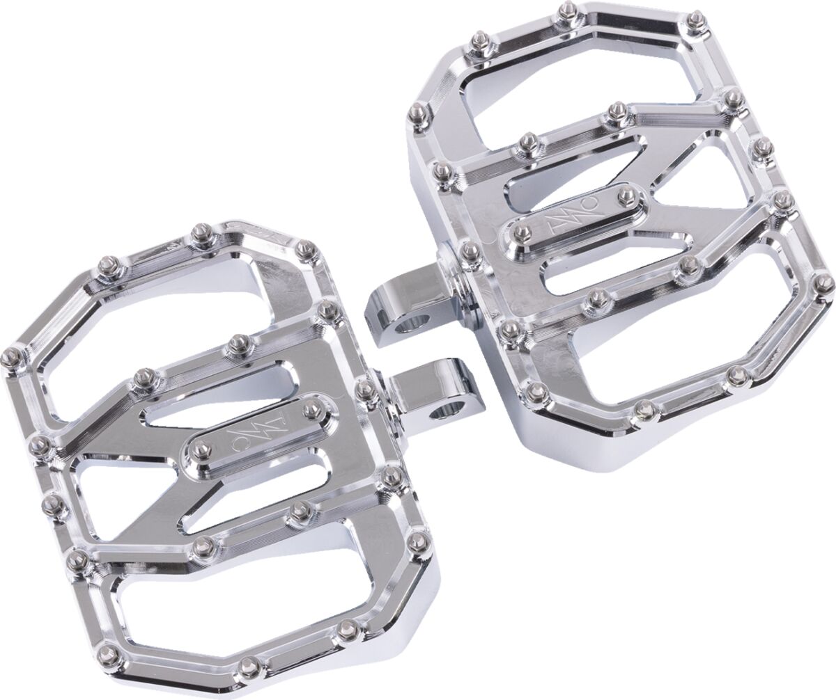 Mini Aggressor Floorboards - Chrome - Rear