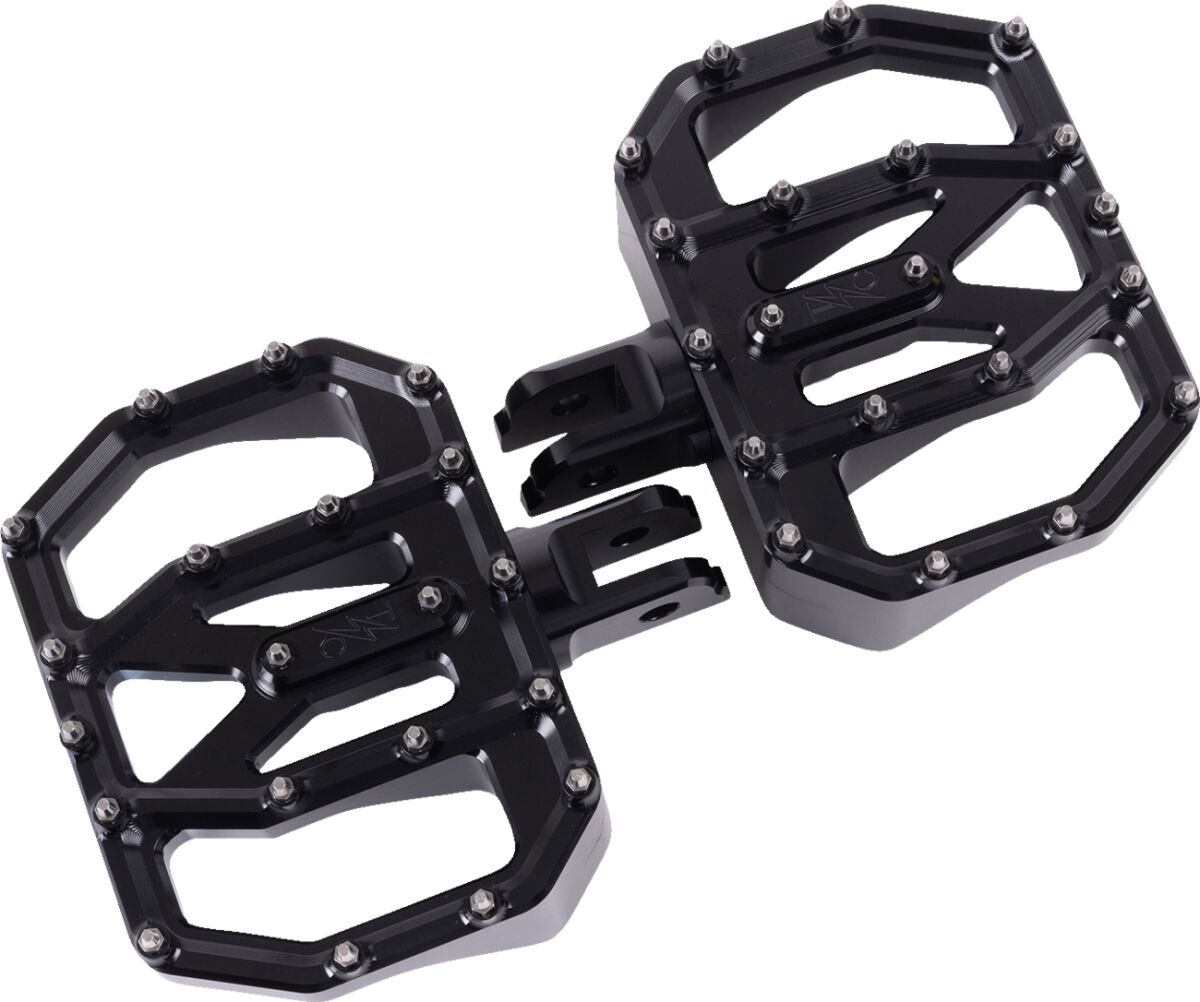 Mini Aggressor Floorboards - Black - Front - FL