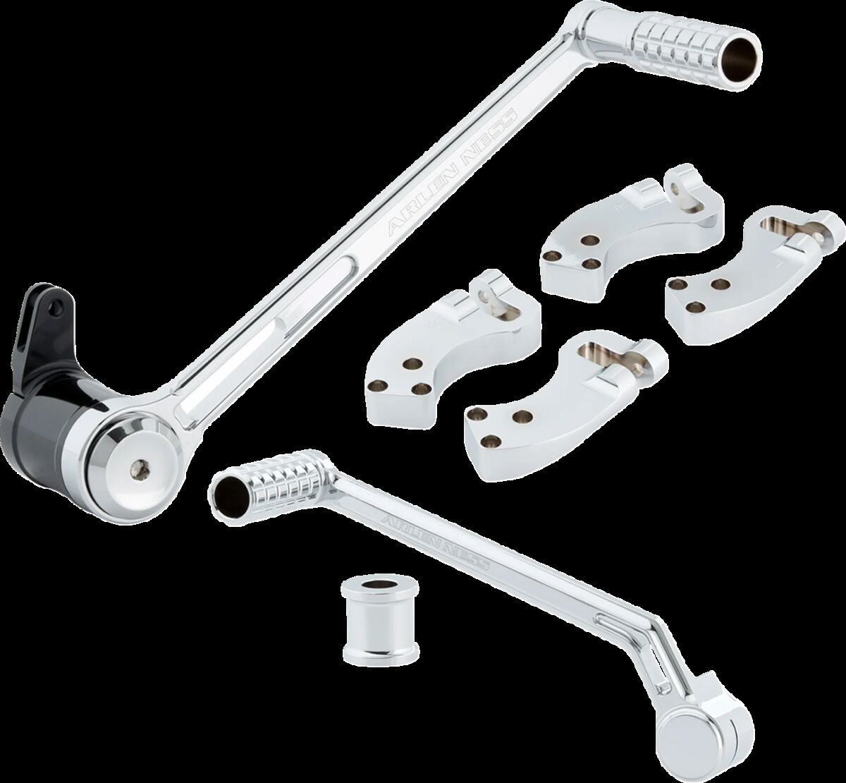 4 Inch Extended Foot Control Kit - Chrome