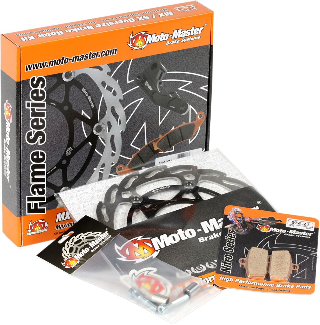 BRAKE KIT FLAME FIXED DISC 220 MM, BRAKE PADS, RELOCATE BRACKET
