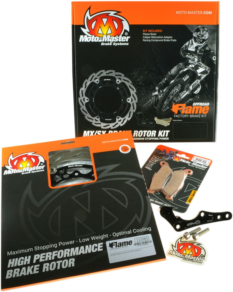 BRAKE KIT FLAME FLOATING ROTOR 270 MM, BRAKE PADS, RELOCATE BRACKET