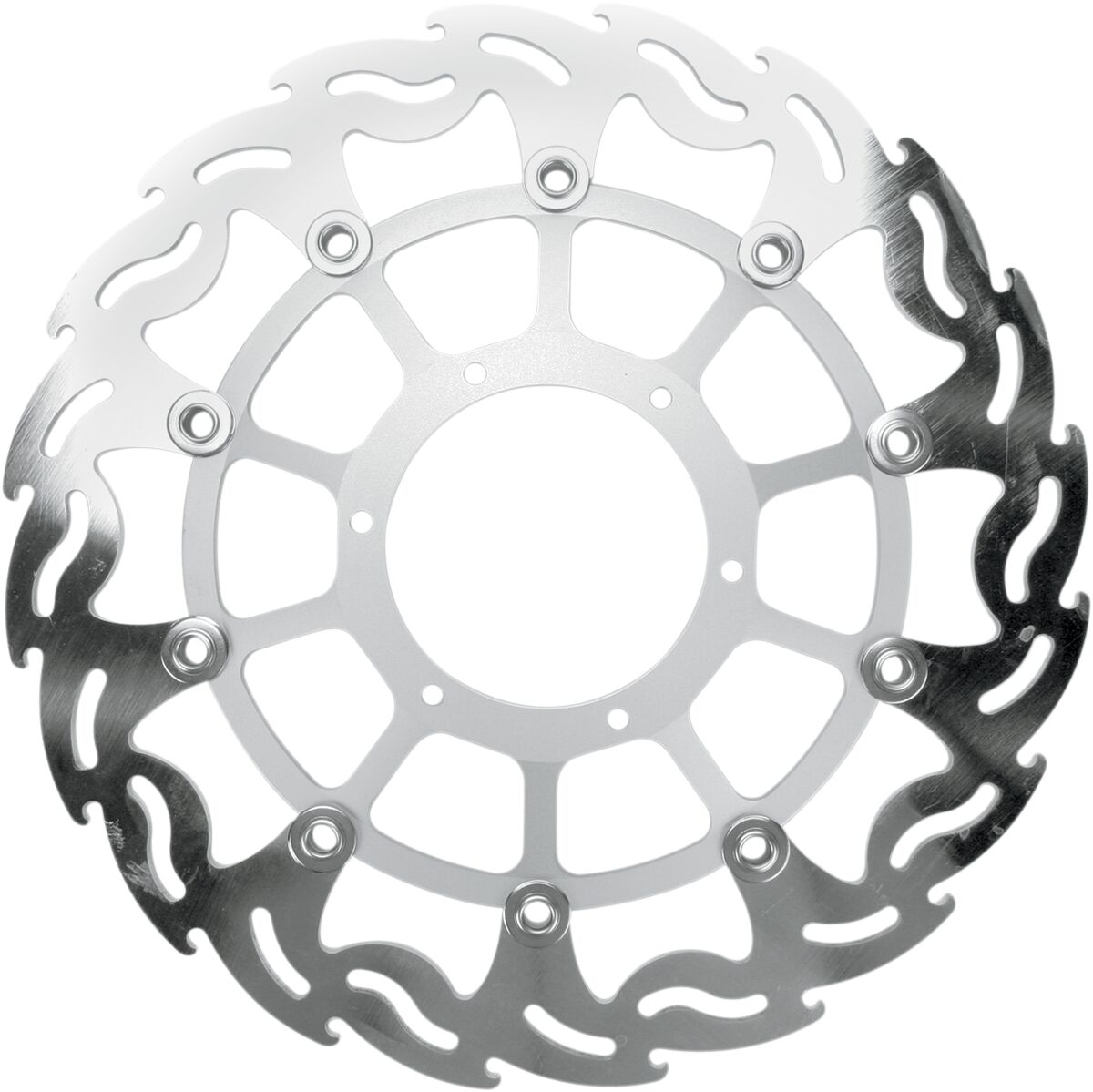 BRAKE ROTOR FLOATING FLAME FLAMED BLACK