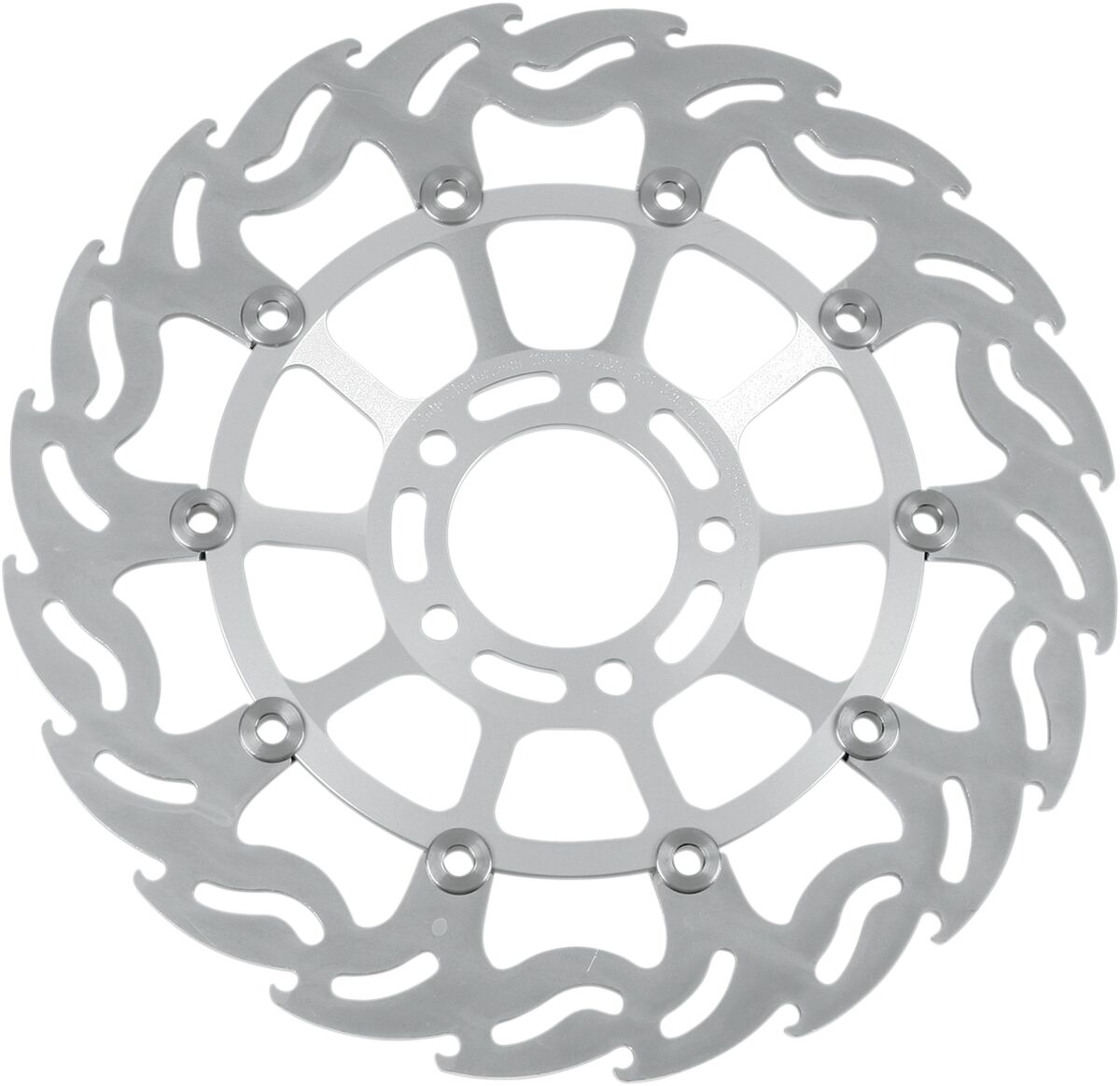 BRAKE ROTOR FLOATING FLAME FLAMED BLACK