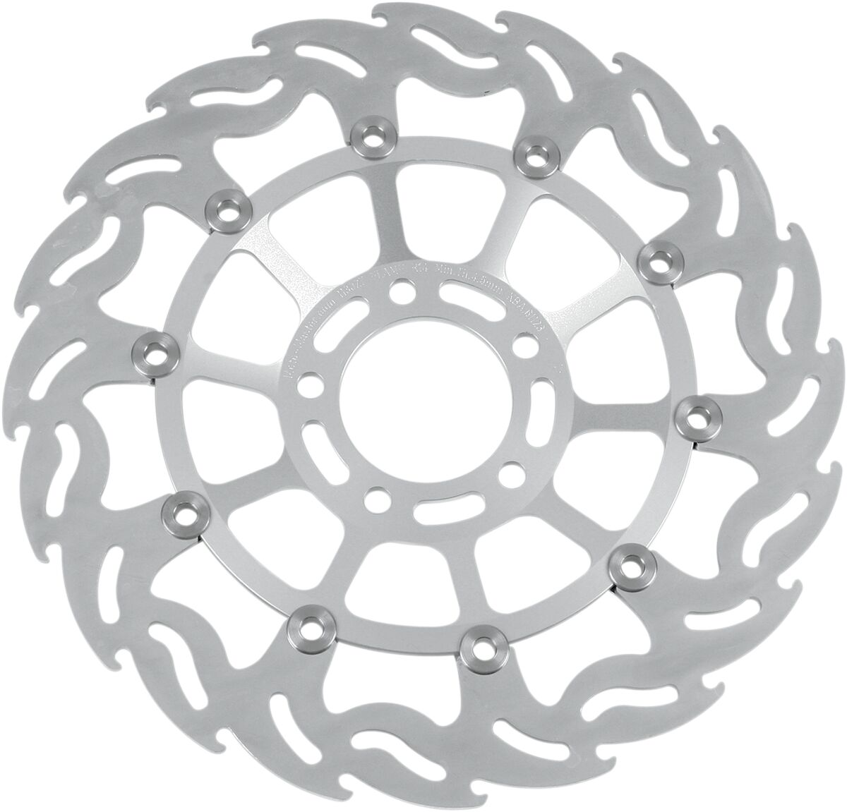 BRAKE ROTOR FLOATING FLAME FLAMED BLACK