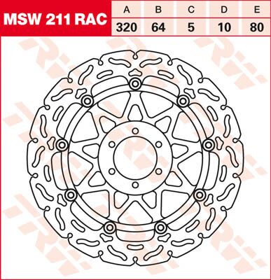 BRAKE ROTOR FLOATING 320 RAC-DESIGN