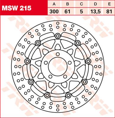 BRAKE ROTOR FLOATING 300 ROUND STANDARD-DESIGN