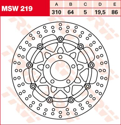 BRAKE ROTOR FLOATING 310 ROUND STANDARD-DESIGN