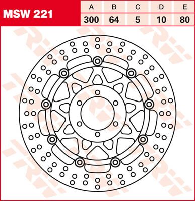 BRAKE ROTOR FLOATING 300 ROUND STANDARD-DESIGN