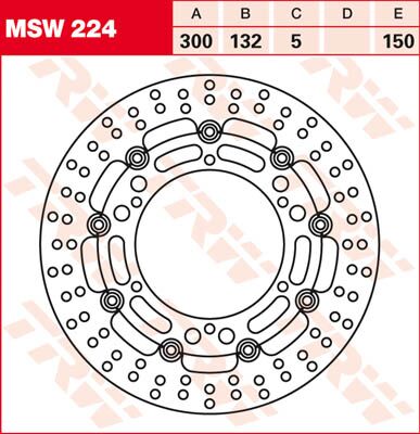 BRAKE ROTOR FLOATING 300 ROUND STANDARD-DESIGN
