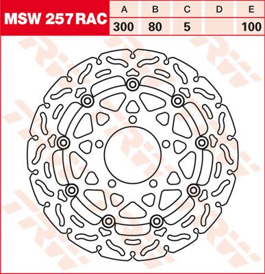BRAKE ROTOR FLOATING 300 RAC-DESIGN