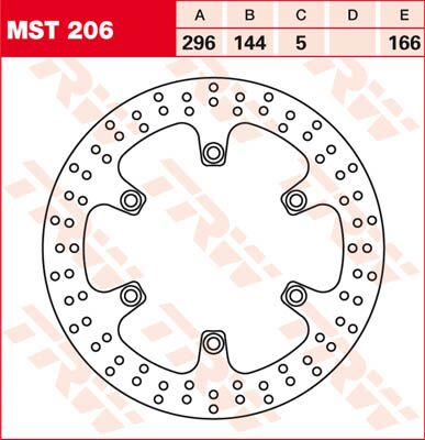 BRAKE ROTOR ROUND FIXED 296 FRONT