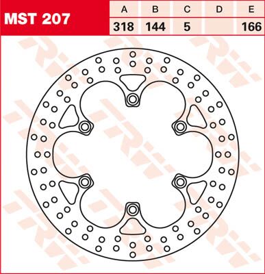 BRAKE ROTOR ROUND FIXED 318 FRONT