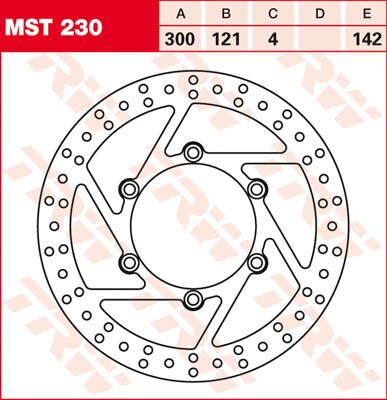 BRAKE ROTOR FIXED 300 ROUND FRONT