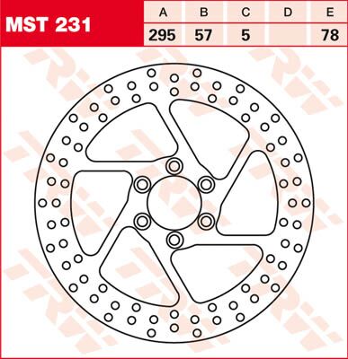 BRAKE ROTOR FIXED 295 ROUND FRONT
