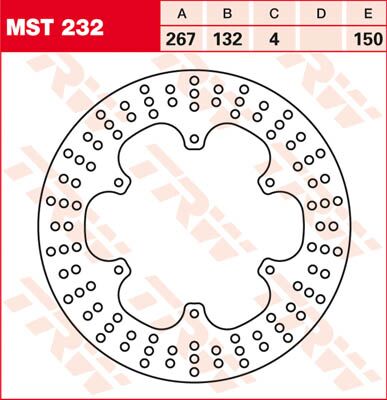 BRAKE ROTOR FIXED 267 ROUND FRONT