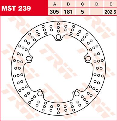 BRAKE ROTOR FIXED 305 ROUND FRONT
