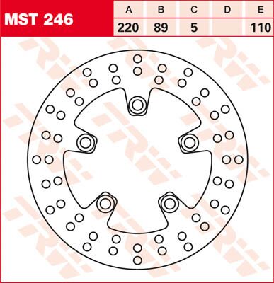 BRAKE ROTOR FIXED 220 ROUND REAR