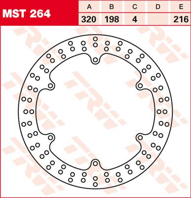 BRAKE ROTOR FIXED 320 ROUND FRONT