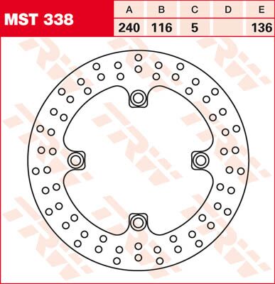 BRAKE ROTOR FIXED 240 ROUND REAR