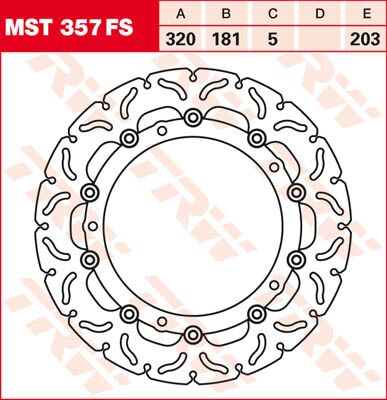 BRAKE ROTOR FLOATING 320 CONTOUR FRONT