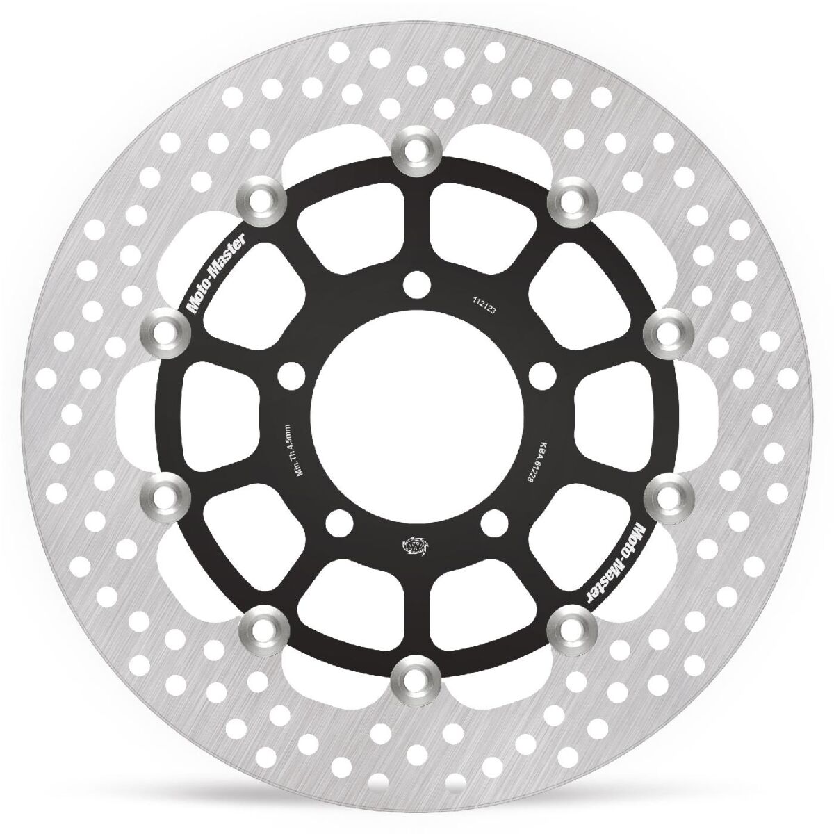 BRAKE ROTOR FLOATING HALO ROUND BLACK