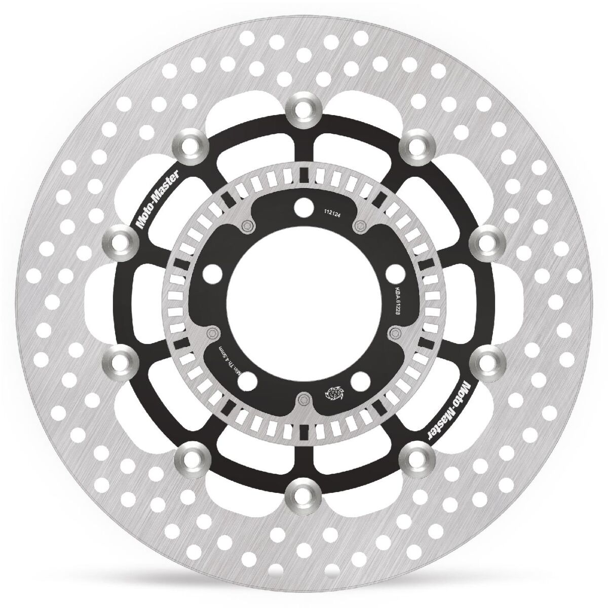 BRAKE ROTOR FLOATING HALO ROUND BLACK