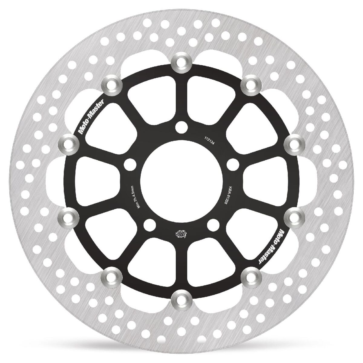 BRAKE ROTOR FLOATING HALO ROUND BLACK