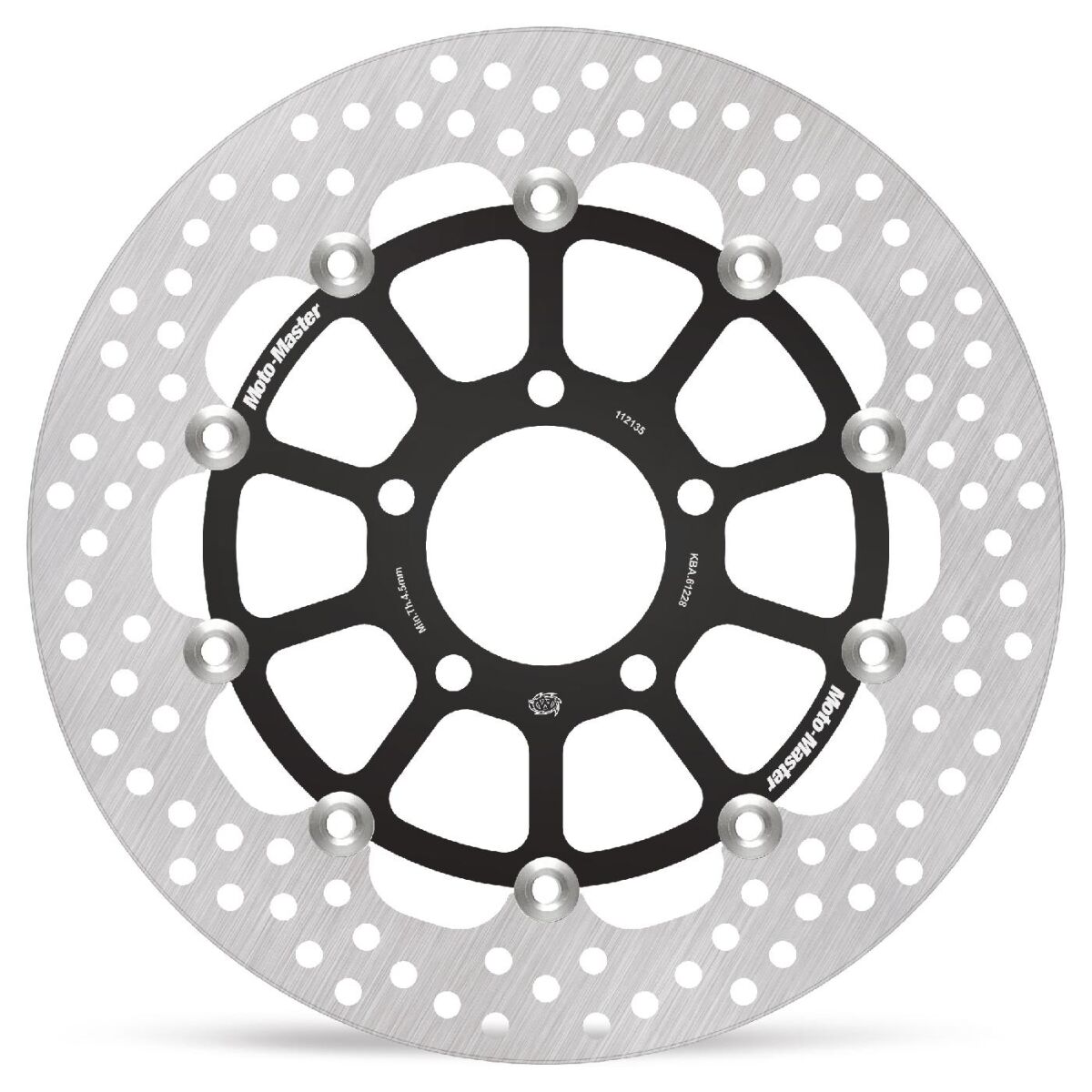 BRAKE ROTOR FLOATING HALO ROUND BLACK