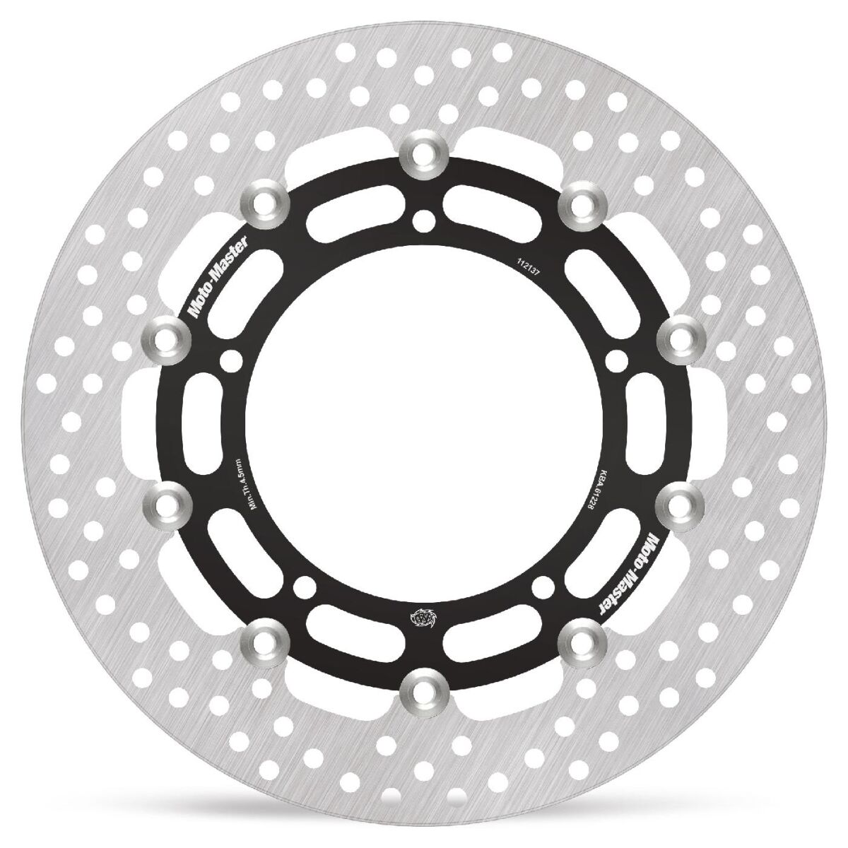BRAKE ROTOR FLOATING HALO ROUND BLACK