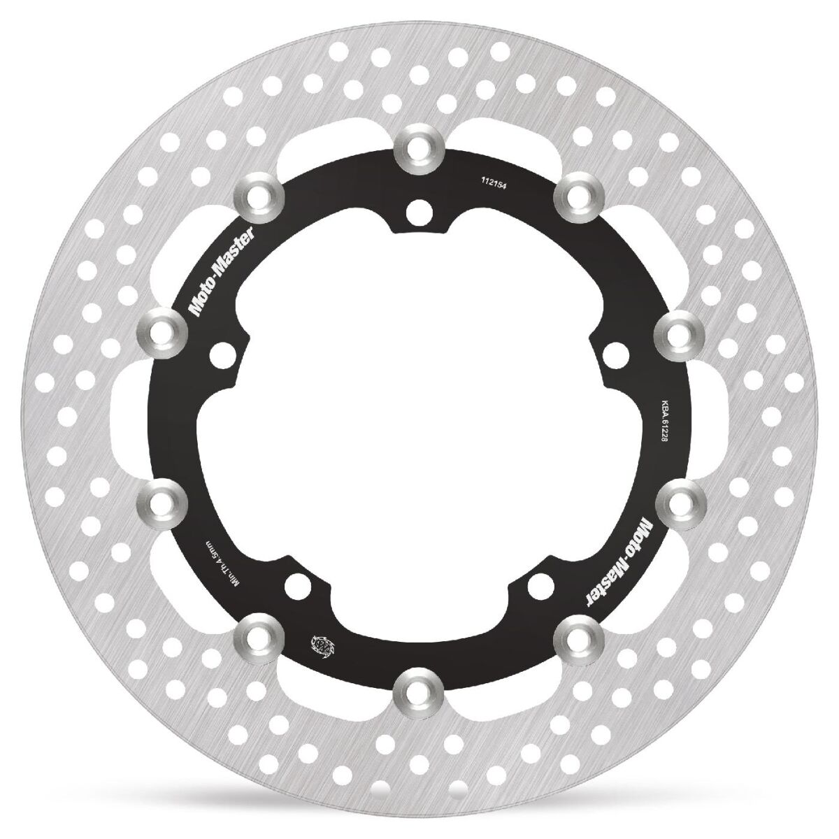 BRAKE ROTOR FLOATING HALO ROUND BLACK