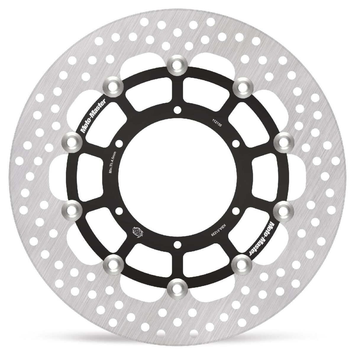 BRAKE ROTOR FLOATING HALO ROUND BLACK