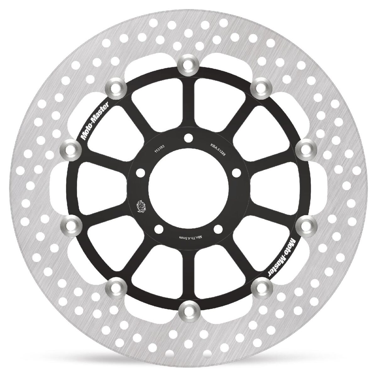 BRAKE ROTOR FLOATING HALO ROUND BLACK