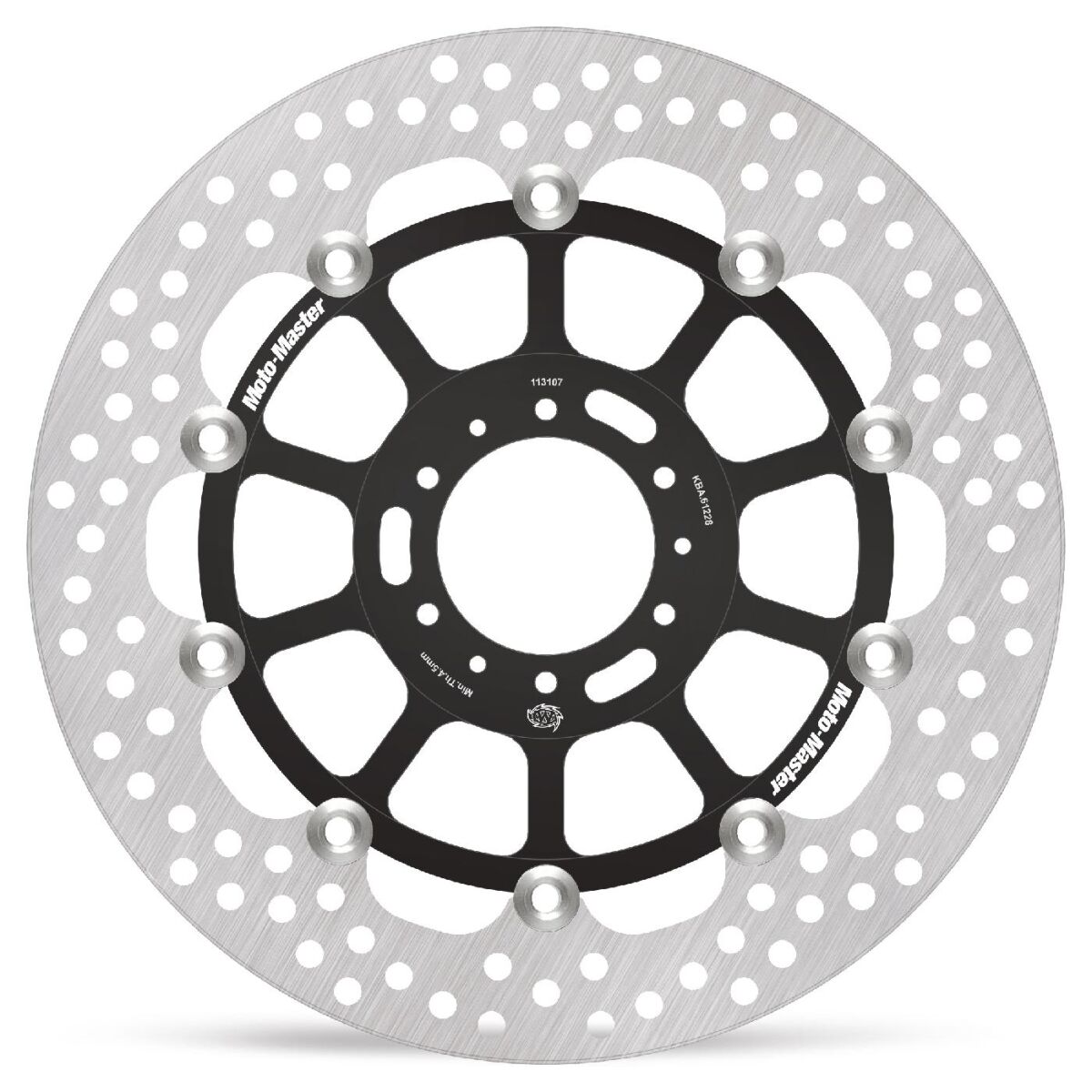 BRAKE ROTOR FLOATING HALO ROUND BLACK