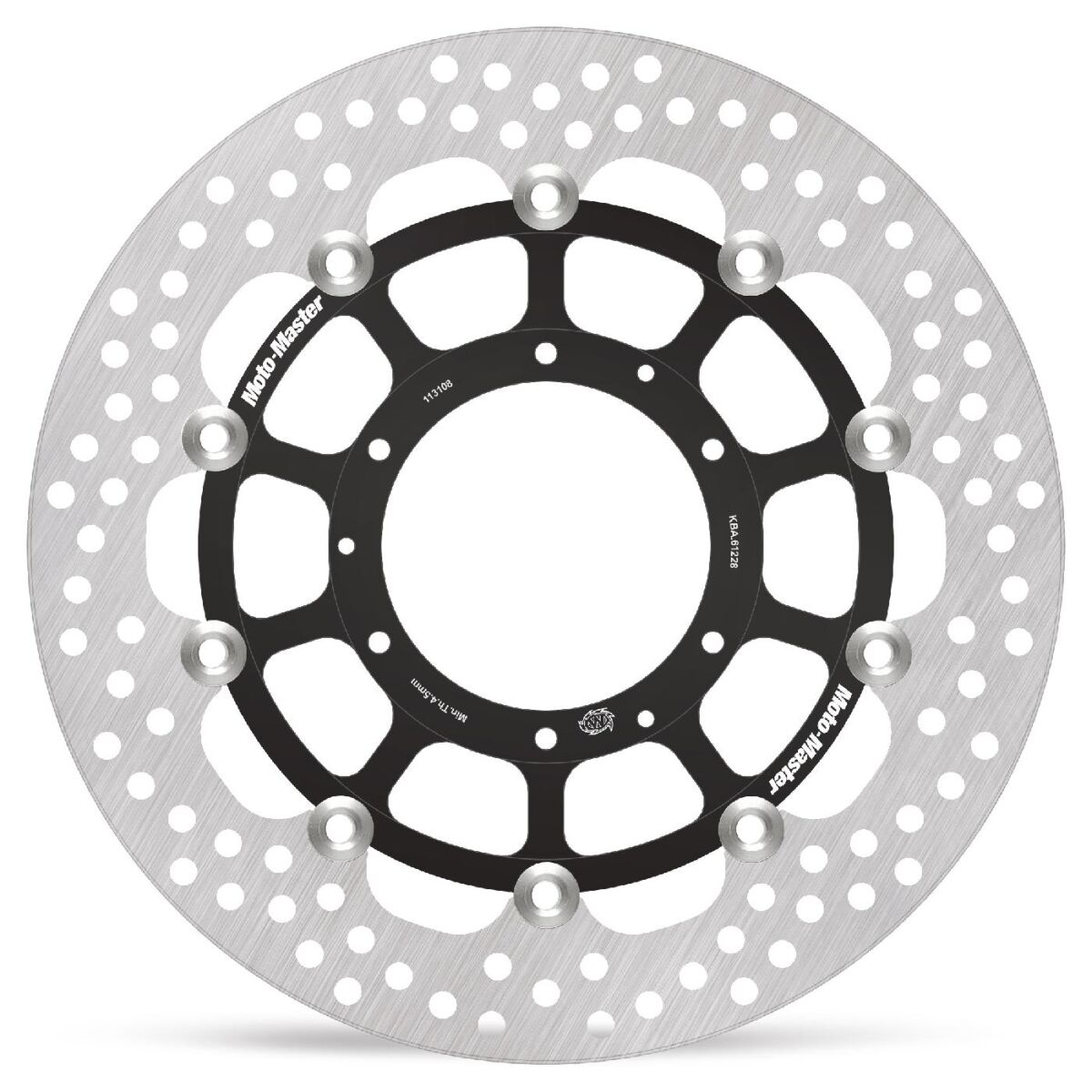 BRAKE ROTOR FLOATING HALO ROUND BLACK